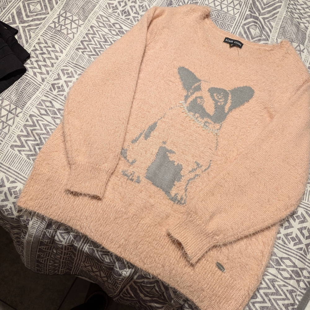 Women's Sweater with Dog Print